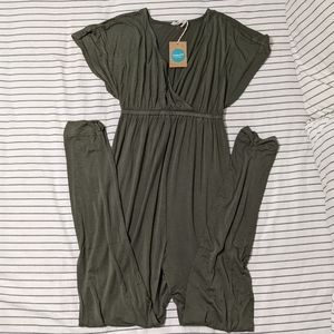 Ingrid & Isabel olive green maternity jumpsuit